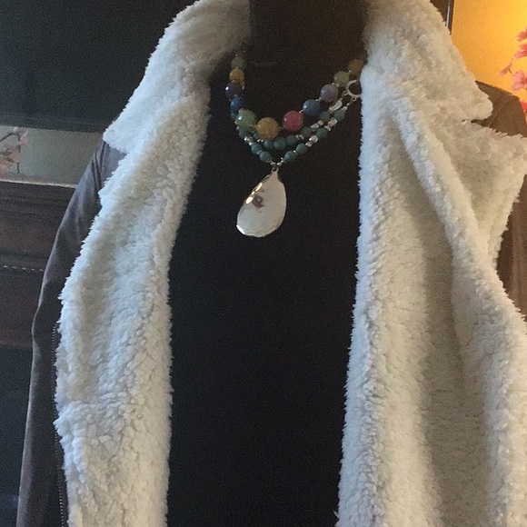 🍁NWT TORRID 3X(22-24) SHERPA LINED COGNAC BOMBER JACKET - Picture 7 of 14